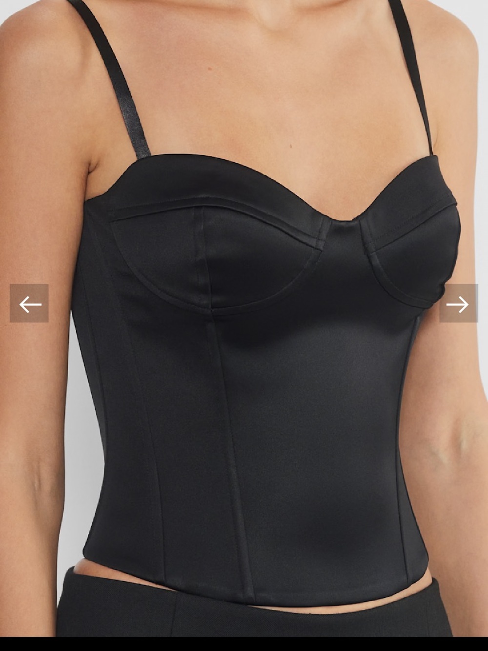 Aritzia Dazzle Satin Bustier